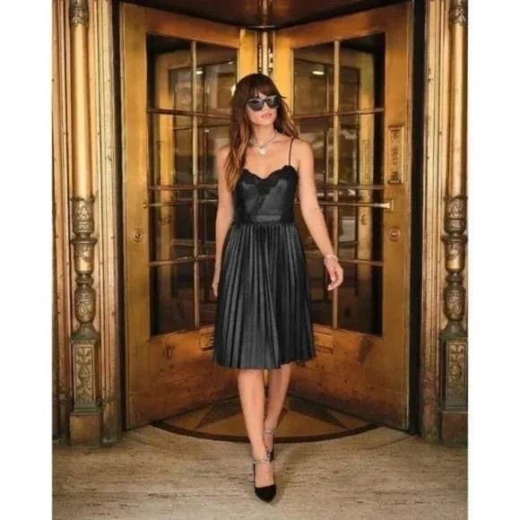 Express | Faux Leather Midi Dress | Size XS - Picture 6 of 6